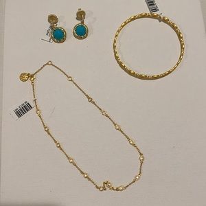 Freida Rothman Delicate Gold Jewelry Lot NWT $483